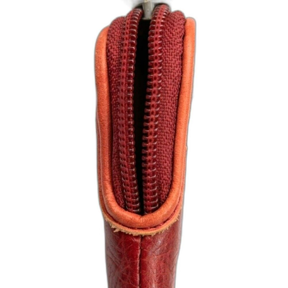Fossil Red Cowhide Leather Swan Wristlet Coin Purse Wallet Coquette Cottagecore - Picture 6 of 13